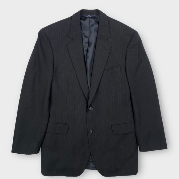 Brooks Brothers Blazer Mens 40R Slim Pinstripe 346 Stretch Black Sport Jacket - Picture 5 of 16